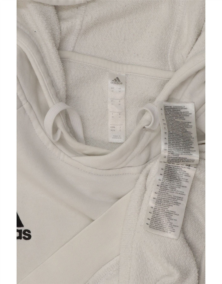 Adidas Herre hættetrøje Jumper Medium Hvid Bomuld