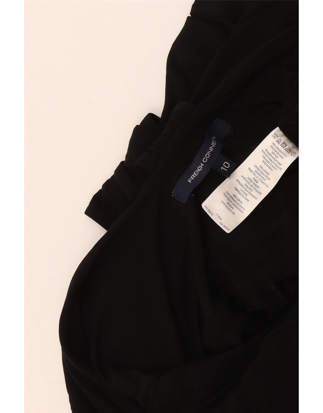 French Connection Dame ærmeløs Maxi Dress UK 10 Small Black Viscose