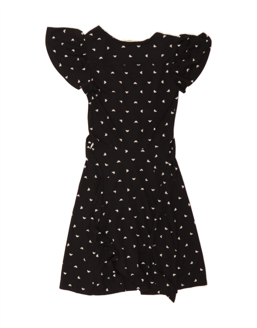 OASIS Womens A-Line Dress UK 6 XS Black Polyester Butterfly Vintage Oasis and Second-Hand Oasis from Messina Hembry 
