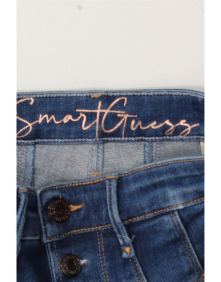 GUESS Kvinder Højtalje Skinny Jeans W24 L28 Blå