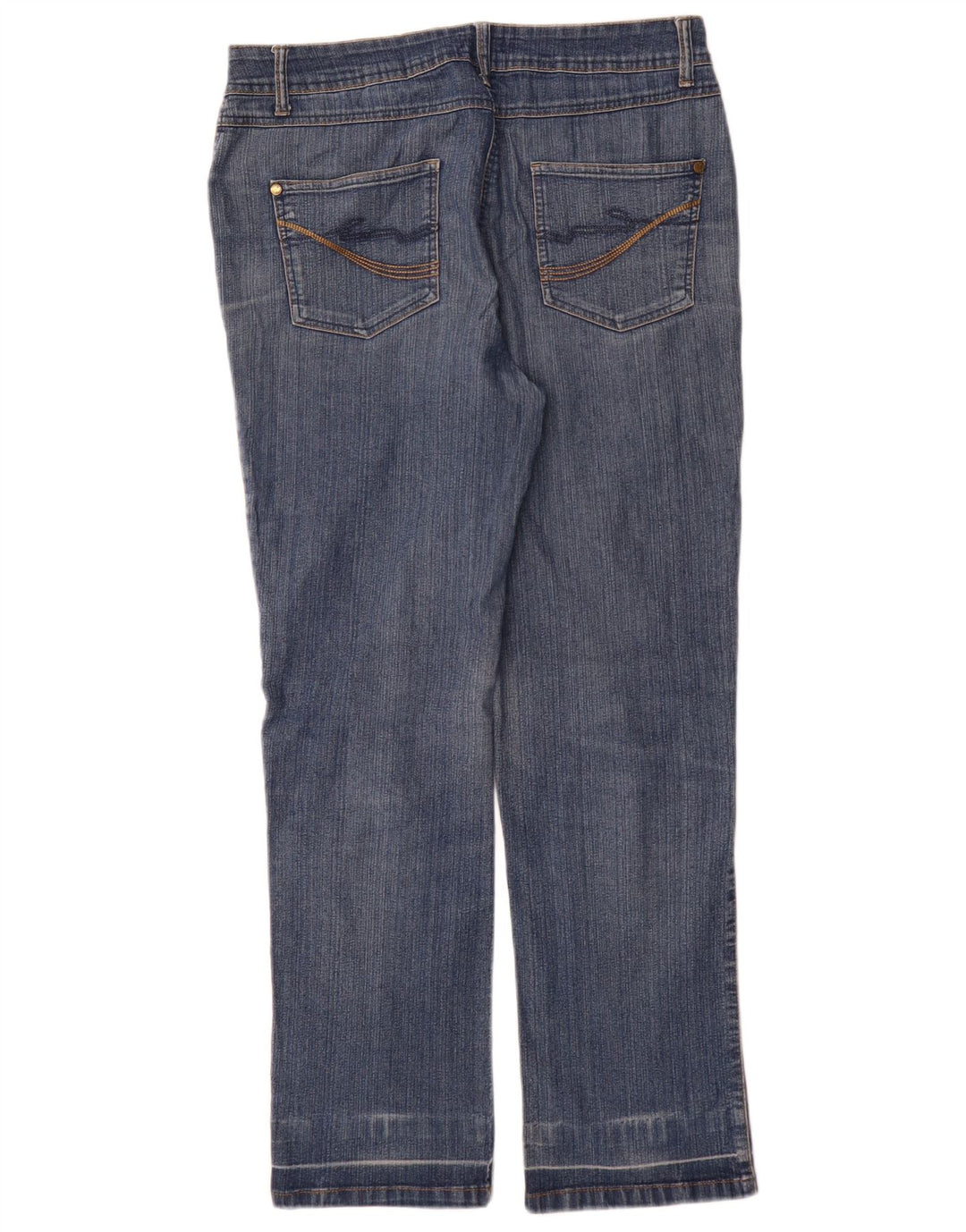 M&Co Dame Straight Jeans UK 12 Medium W32 L30 Blå