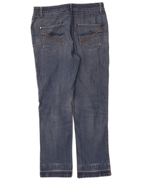M&Co Dame Straight Jeans UK 12 Medium W32 L30 Blå