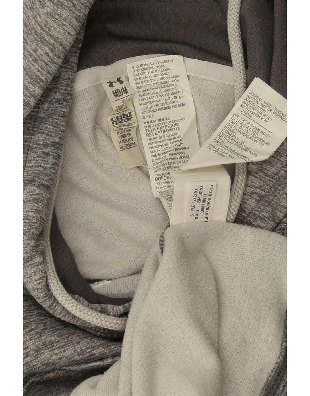 Under Armour Grafisk hættetrøje til kvinder UK 14 Medium Grey Polyester