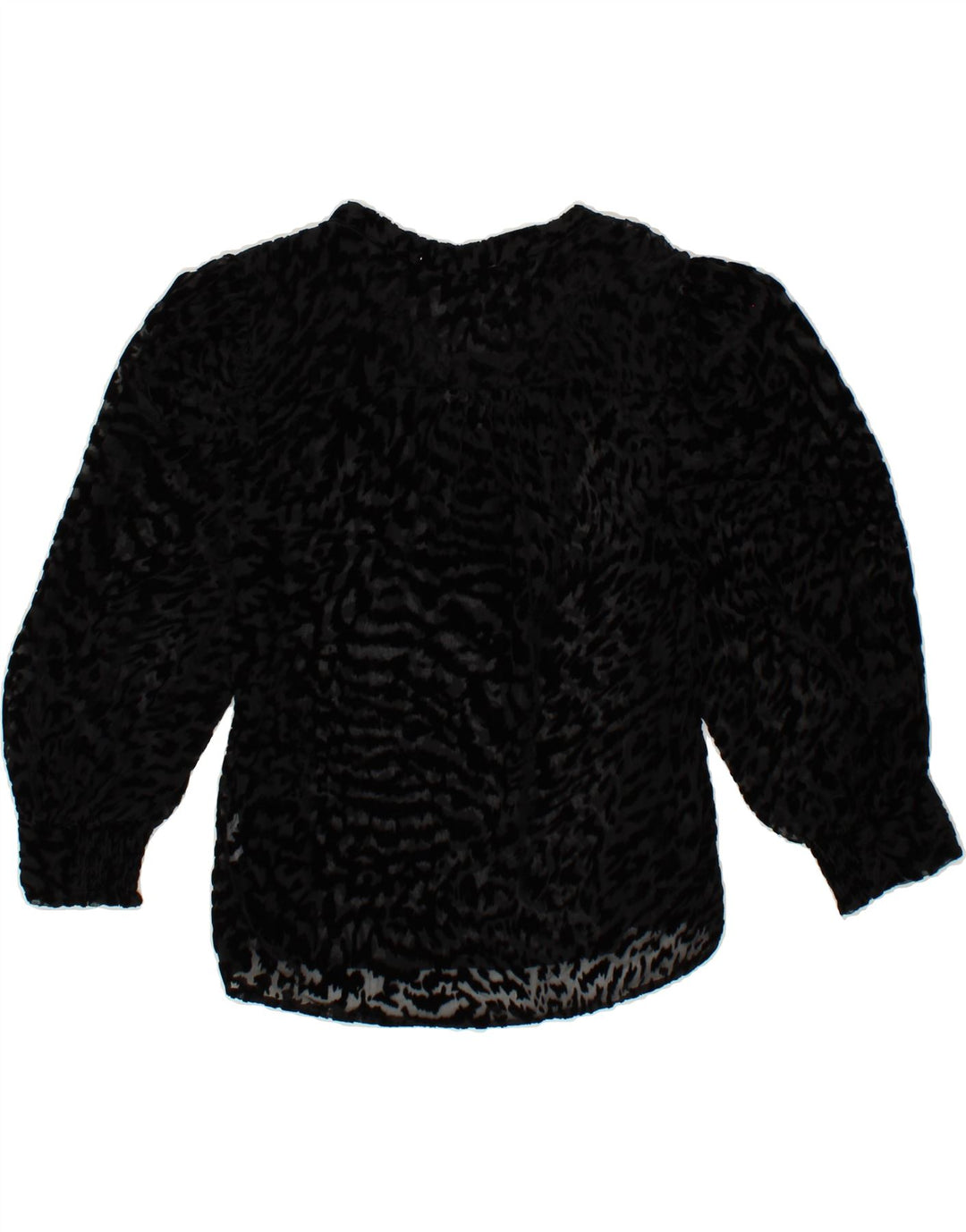 OLIVER BONAS Womens See Through 3/4 Sleeve Blouse Top UK 8 Small Black Vintage Oliver Bonas and Second-Hand Oliver Bonas from Messina Hembry 