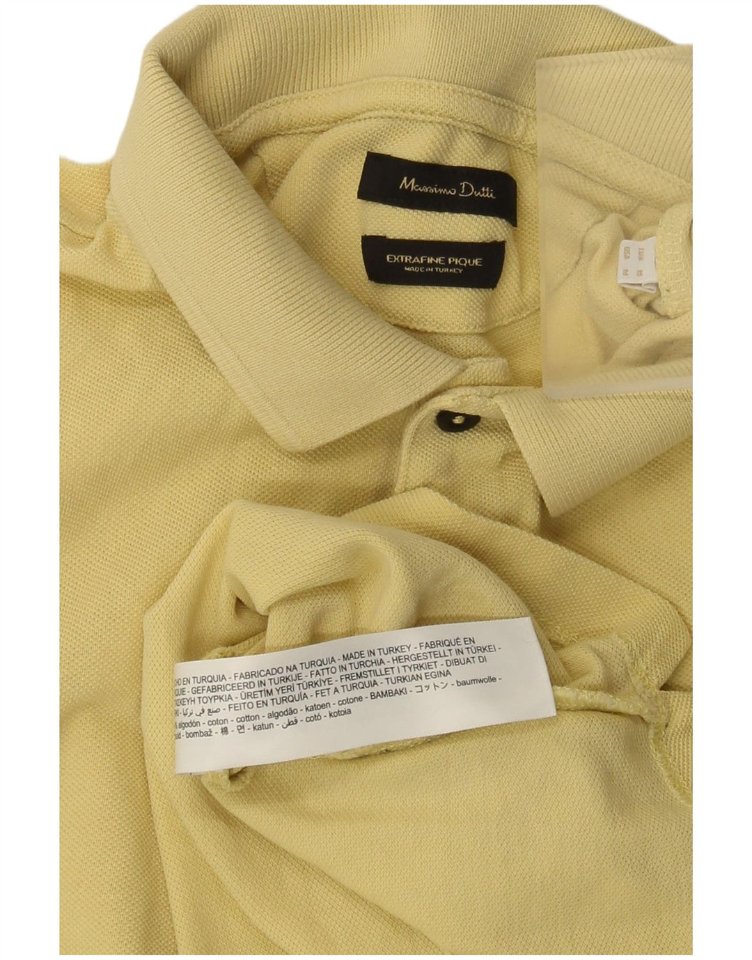 Massimo Dutti herre poloshirt Medium gul bomuld