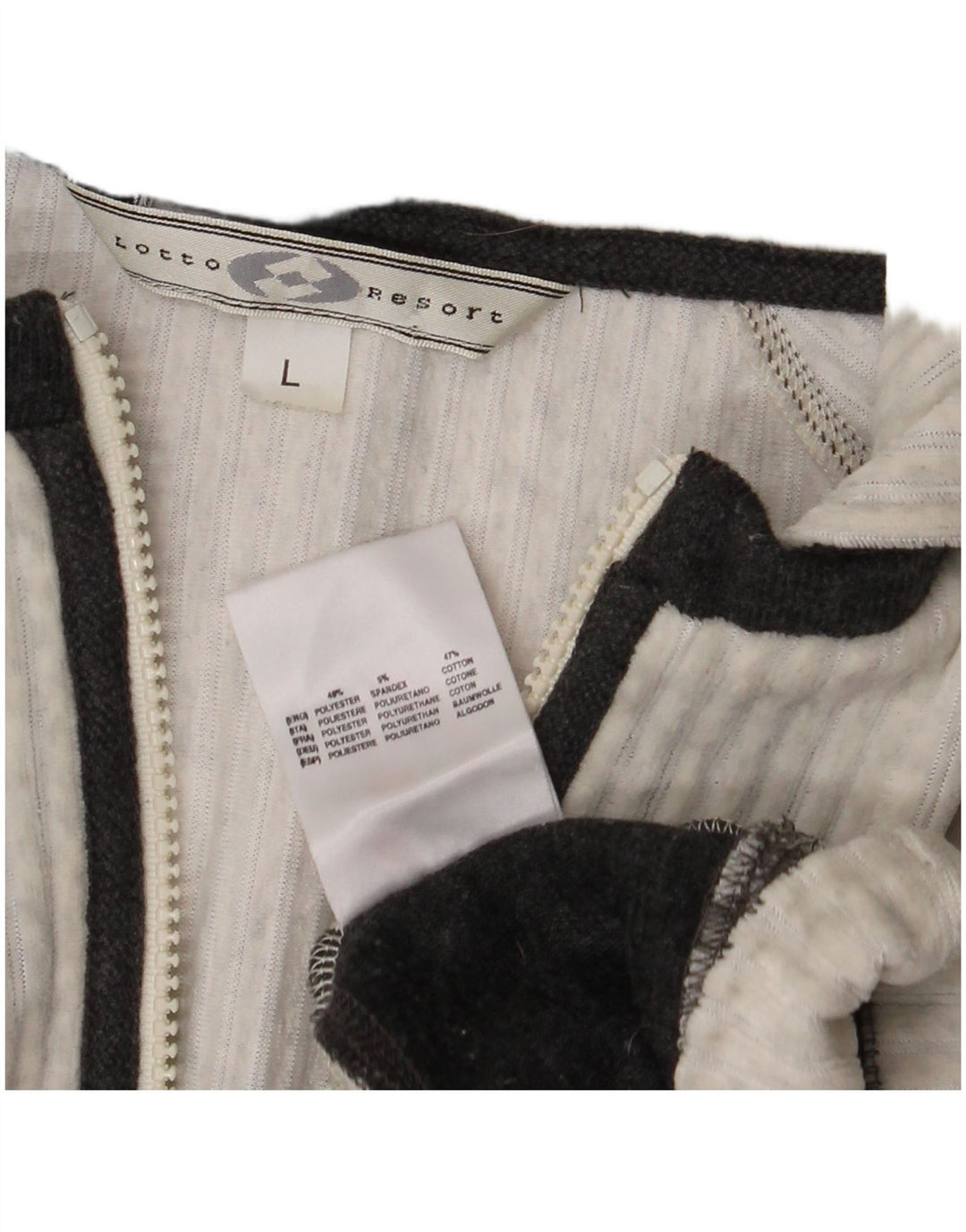 Lotto Herre Polo Neck Jumper Sweater Stor Grå Colourblock Bomuld