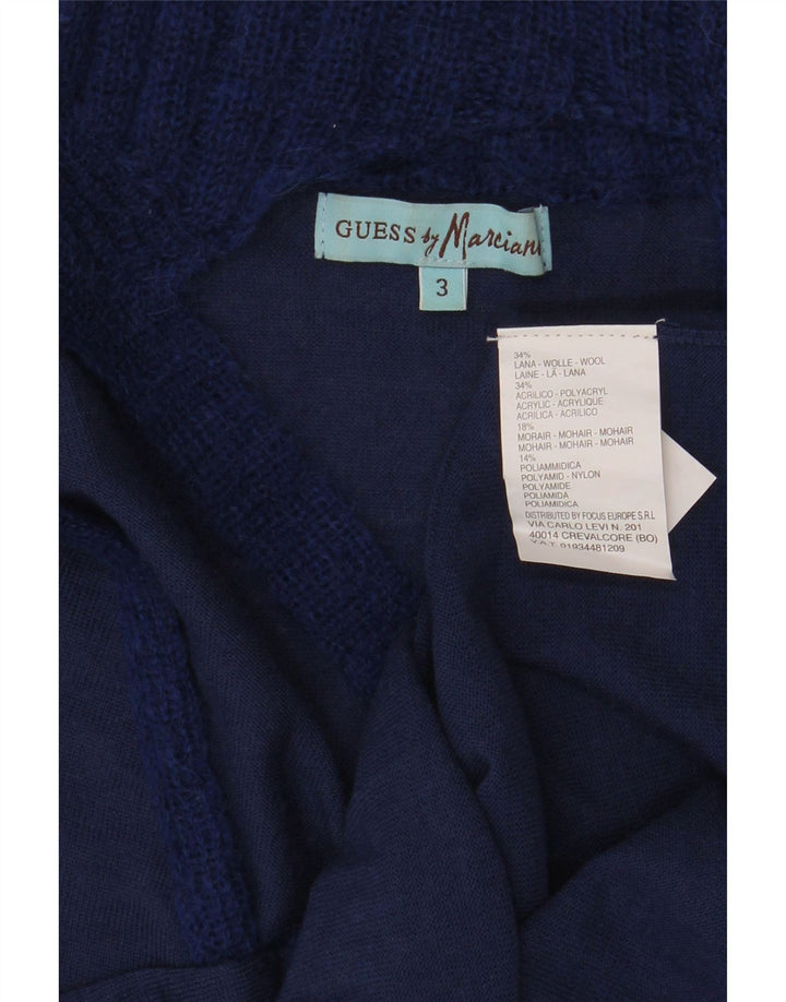 Guess Dame marciano Turtle Neck Jumper Sweater US 3 Small Navy Blue Wool
