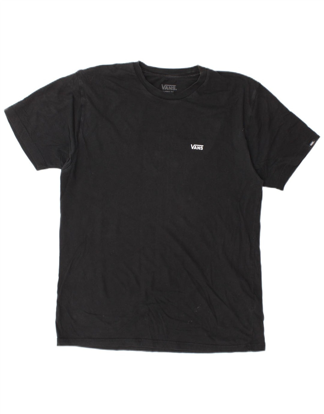 Vans Herre Classic Fit T-Shirt Top Medium Sort Bomuld