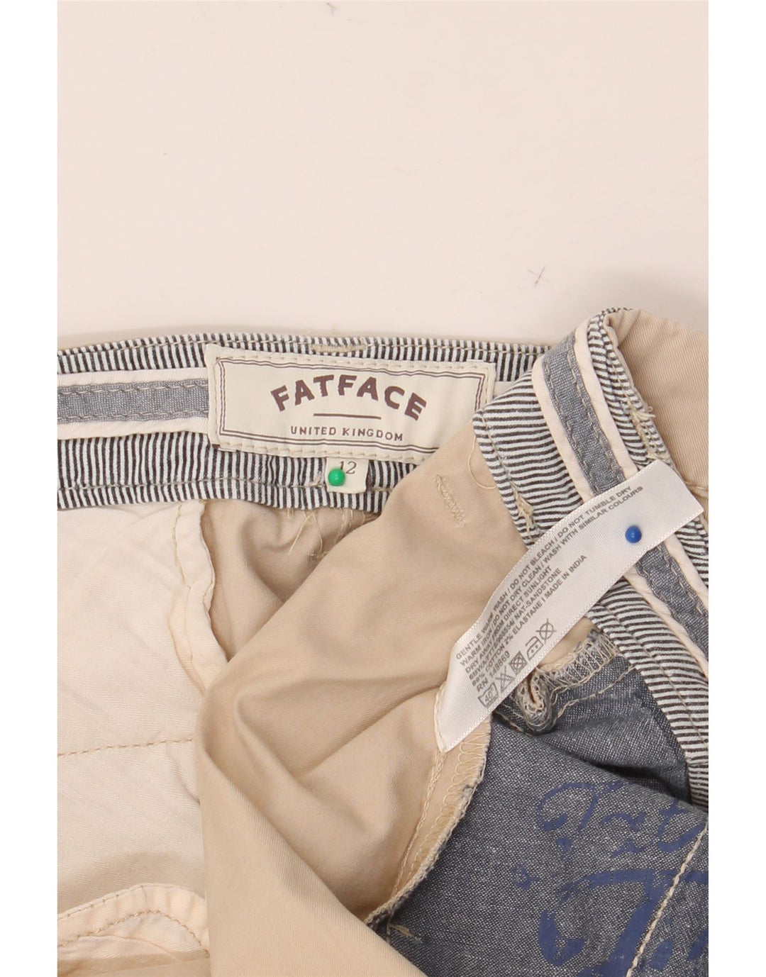 FAT FACE Dame Pegged Chino Bukser UK 12 Medium W32 L28 Beige Bomuld