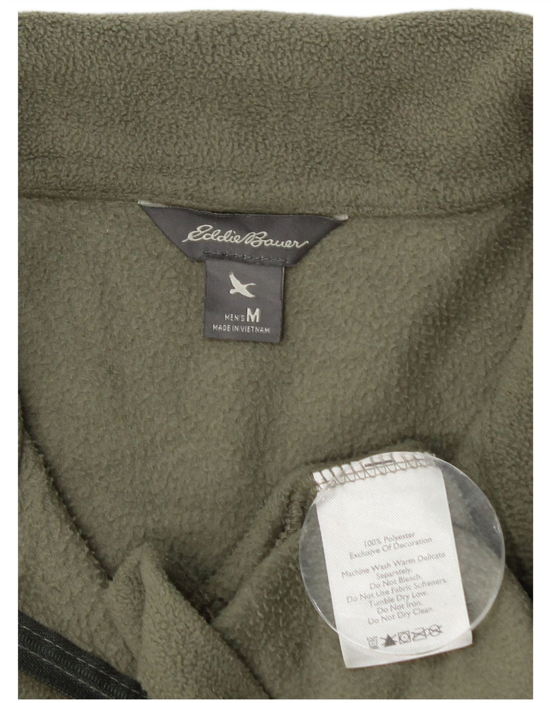 Eddie Bauer Fleece Jumper med lynlås til mænd Medium Khaki Polyester