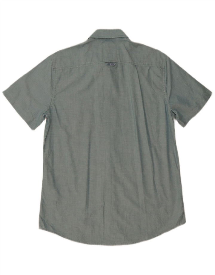 Crew Clothing Herre kortærmet skjorte Medium Blue Cotton