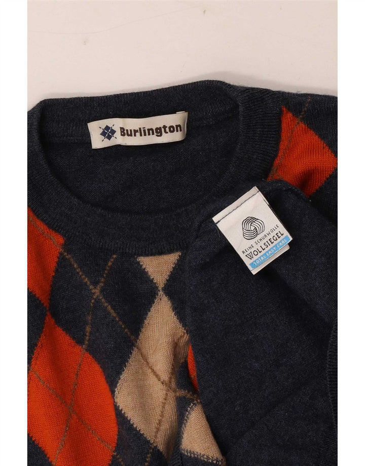 Burlington Herre trøje med rund hals IT 48 Medium Navy Blue
