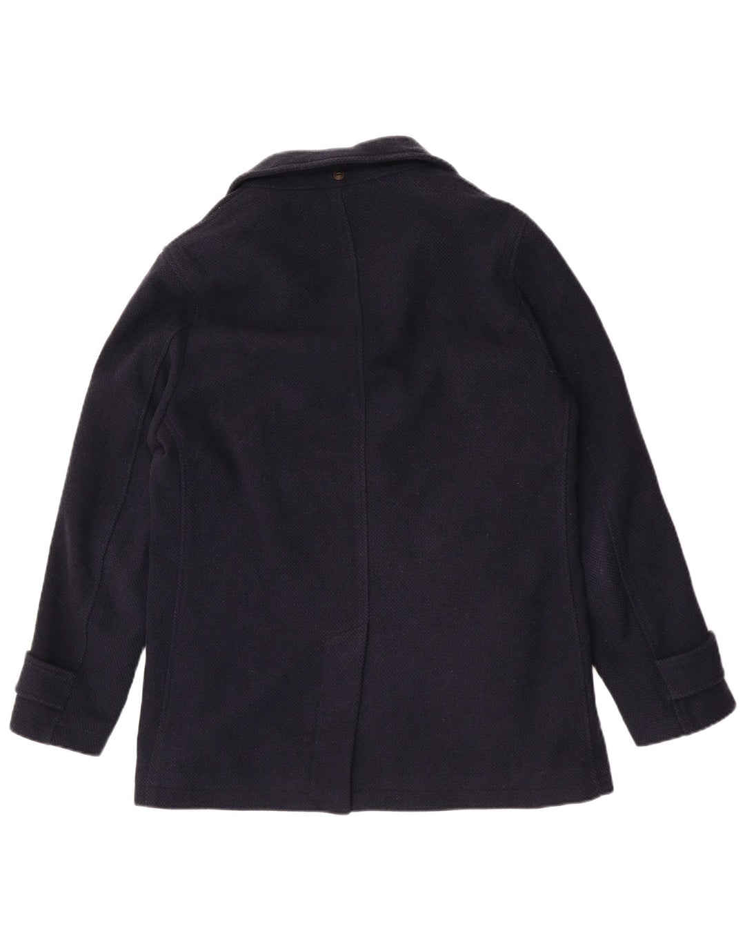 Massimo Dutti Herre Ærtefrakke UK 38 Medium Marineblå Uld