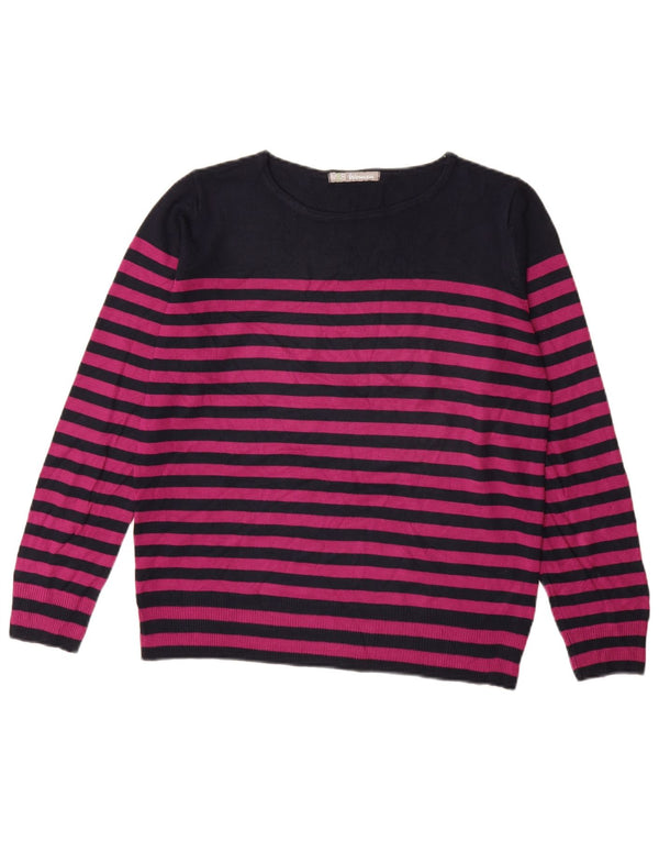 MARKS & SPENCER Dame Boat Neck Jumper Sweater UK 14 Medium Purple