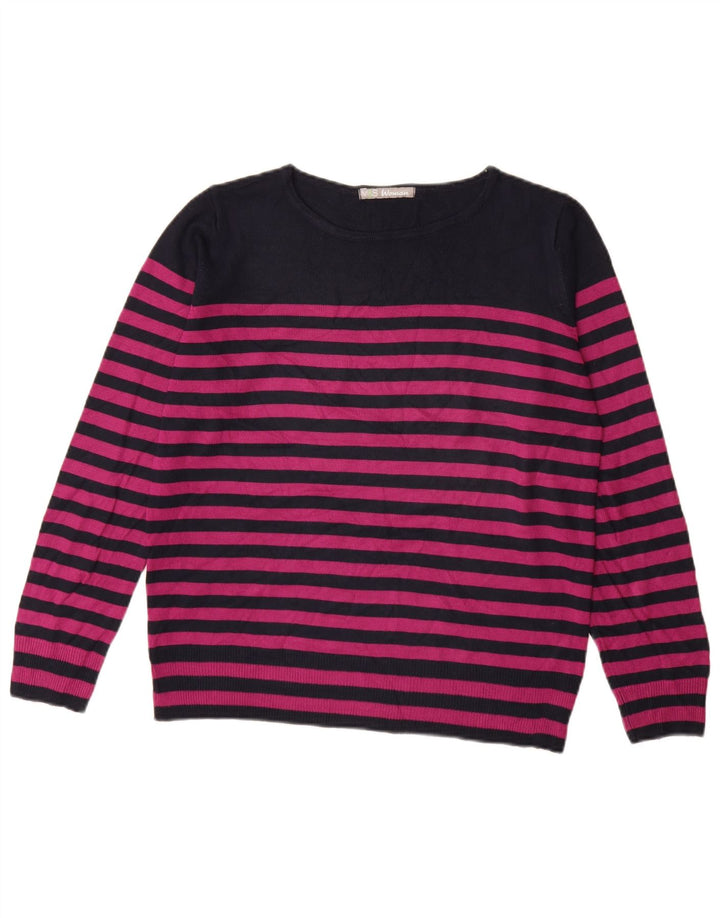 MARKS & SPENCER Dame Boat Neck Jumper Sweater UK 14 Medium Purple