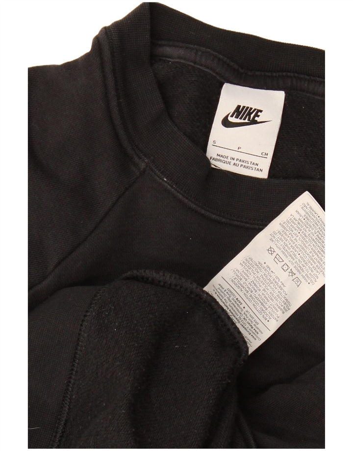 Nike Dame Oversized Sweatshirt Jumper UK 10 Small Black Bomuld
