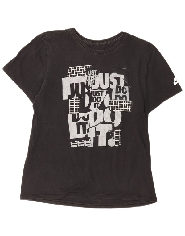 Nike Herre Athletic Cut Grafisk T-shirt Top Medium Sort Bomuld