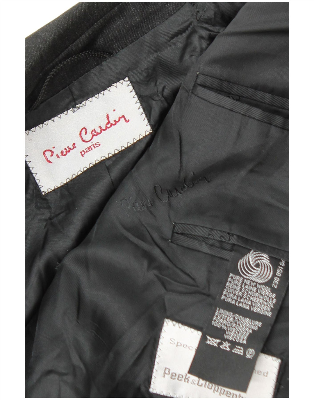 Pierre Cardin Herre 2 Button Blazer Jacket UK 38 Medium Black New Wool