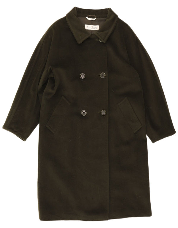Max Mara Dame Oversized Dobbeltradet Frakke UK 10 Lille Grøn