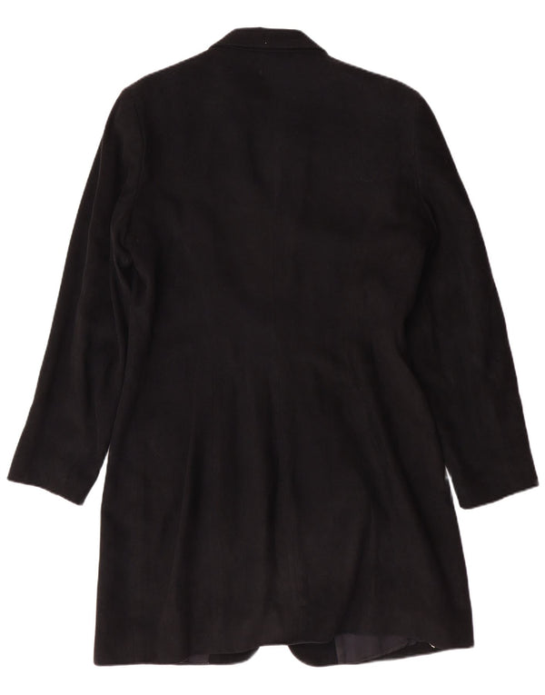 Wallis Womens Longline 3 Button Blazer Jacket UK 14 Large Black Classic