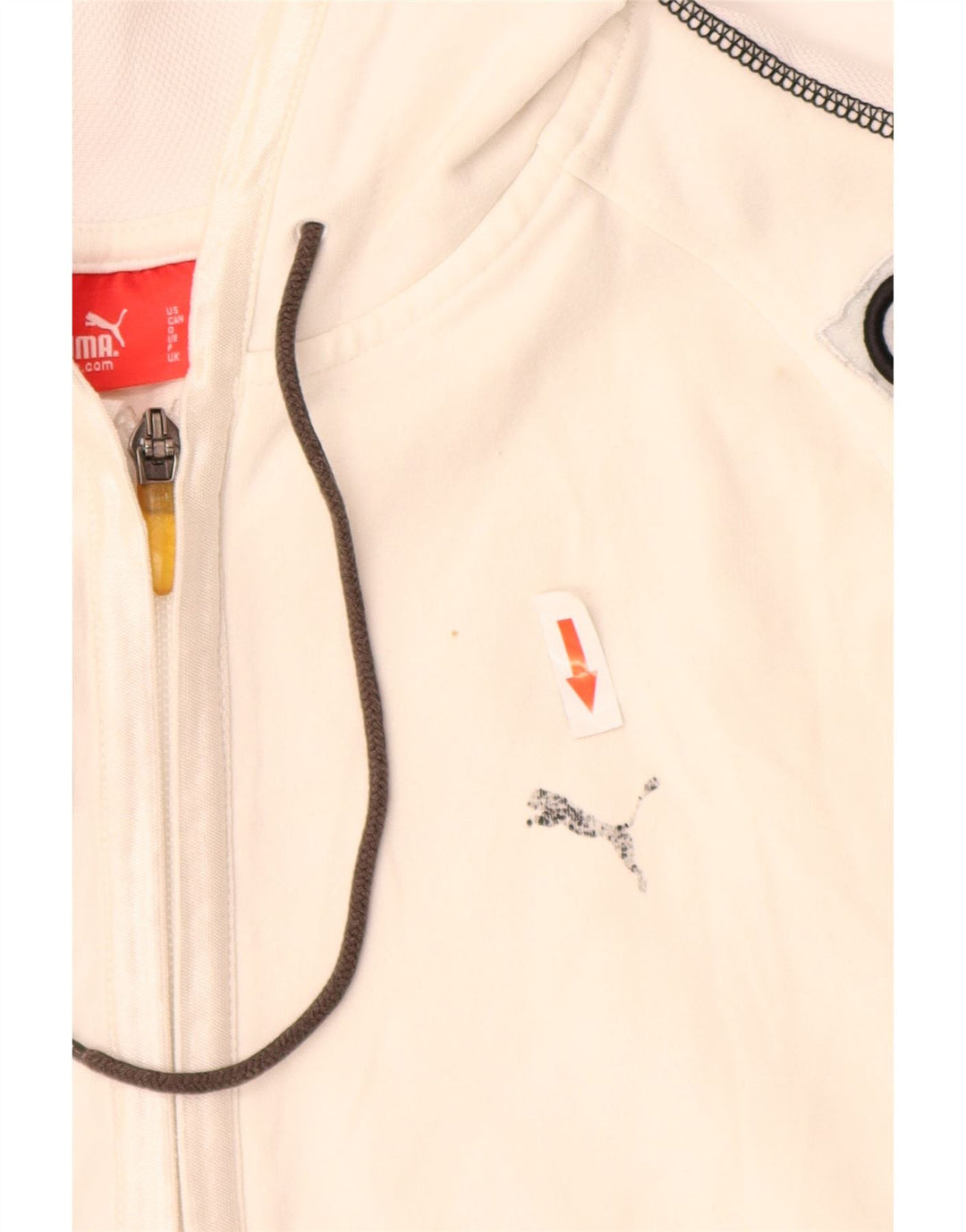 Puma Dame Crop Hættetrøje Sweater UK 12 Medium White