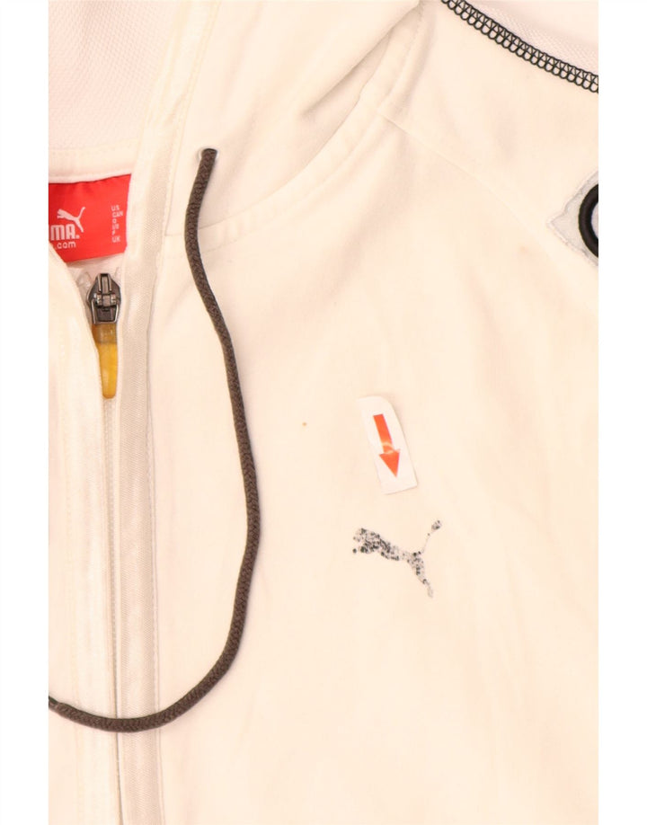 Puma Dame Crop Hættetrøje Sweater UK 12 Medium White