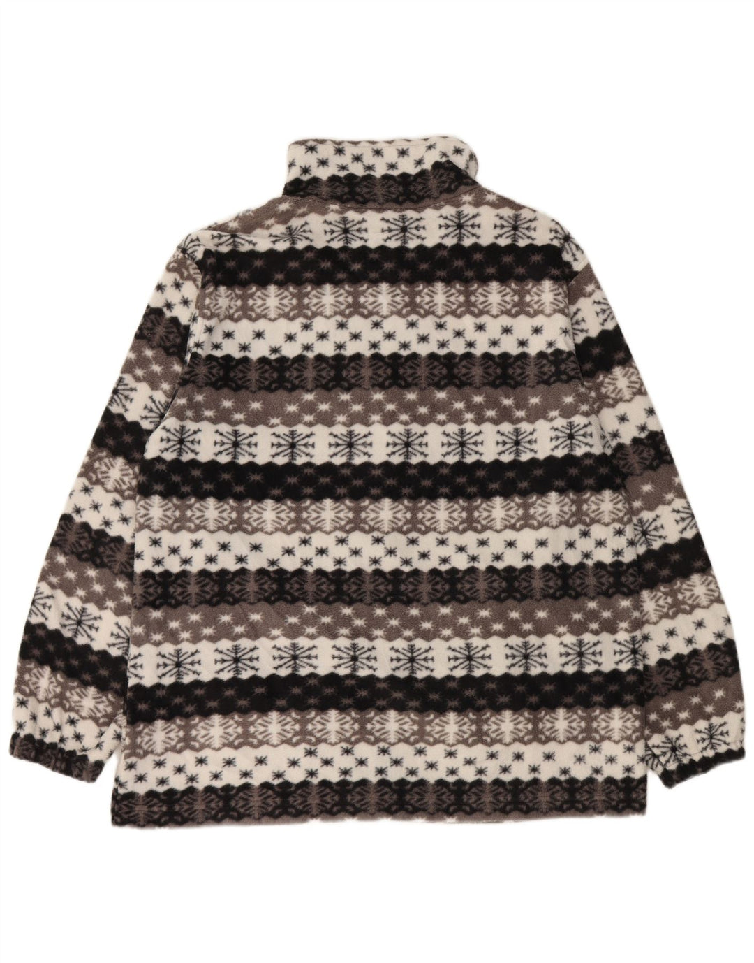 VINTAGE Fleecejakke til mænd UK 44 2XL Grå Fair Isle