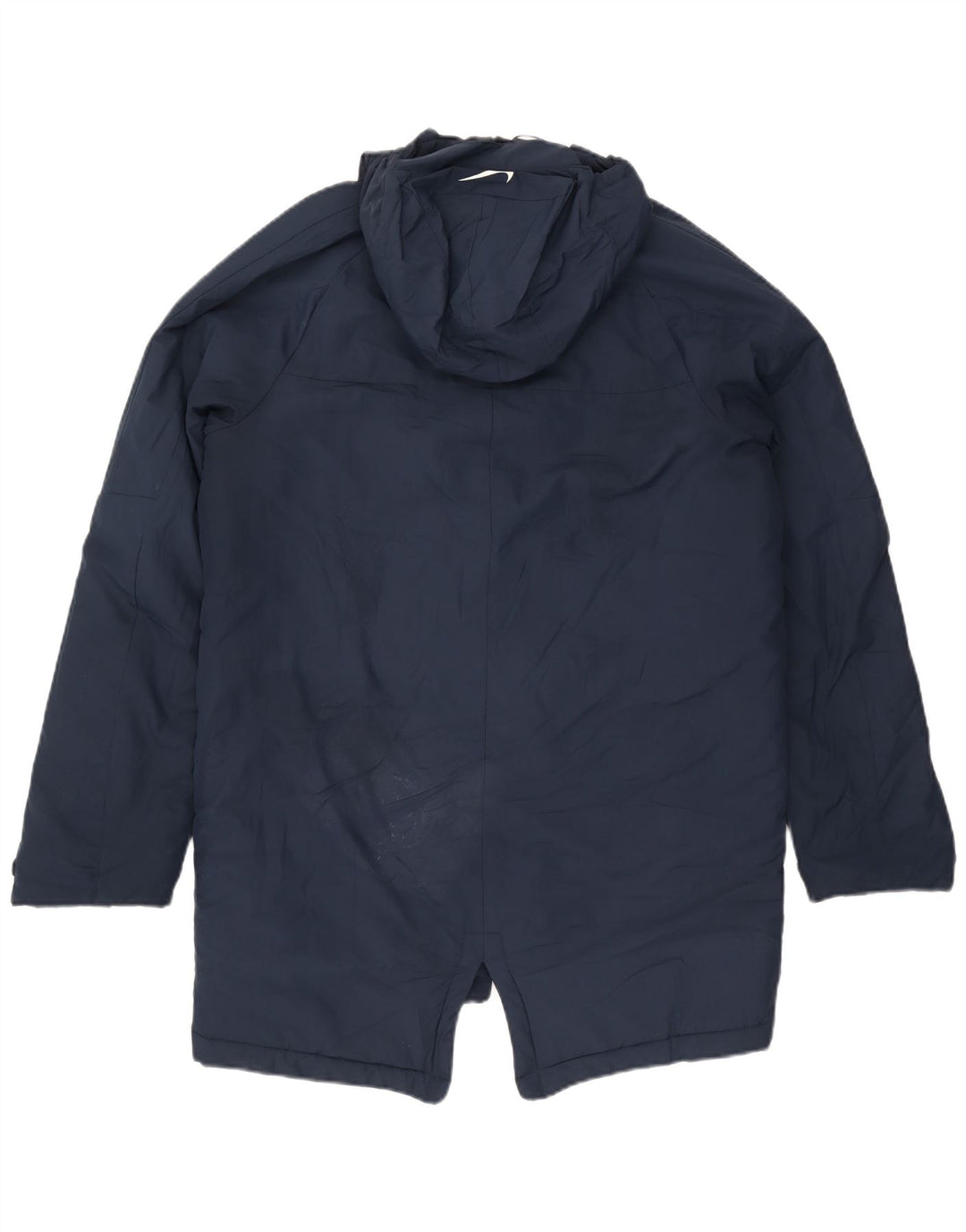 Nike vindjakke med hætte til mænd UK 38 Medium marineblå polyester