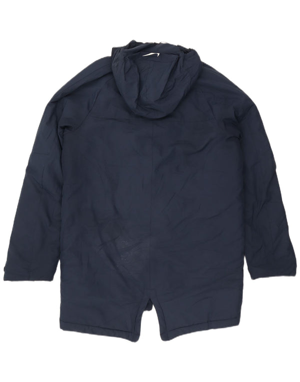 Nike vindjakke med hætte til mænd UK 38 Medium marineblå polyester