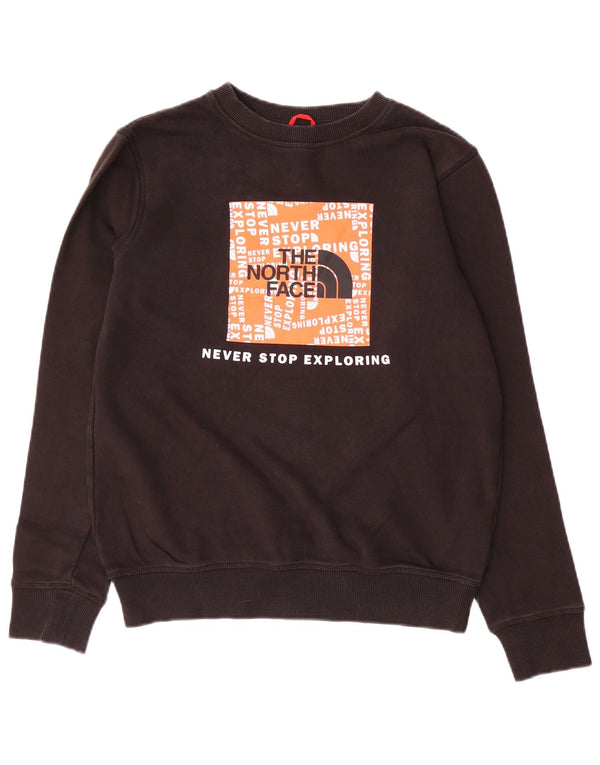 The North Face Boys Grafisk Sweatshirt Jumper 14-15 år XL Sort Bomuld