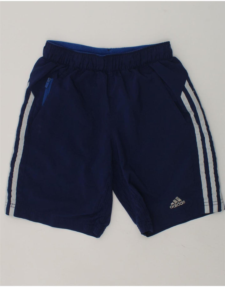 ADIDAS Boys Climacool Sport Shorts 9-10 Years Navy Blue Polyester Vintage Adidas and Second-Hand Adidas from Messina Hembry 
