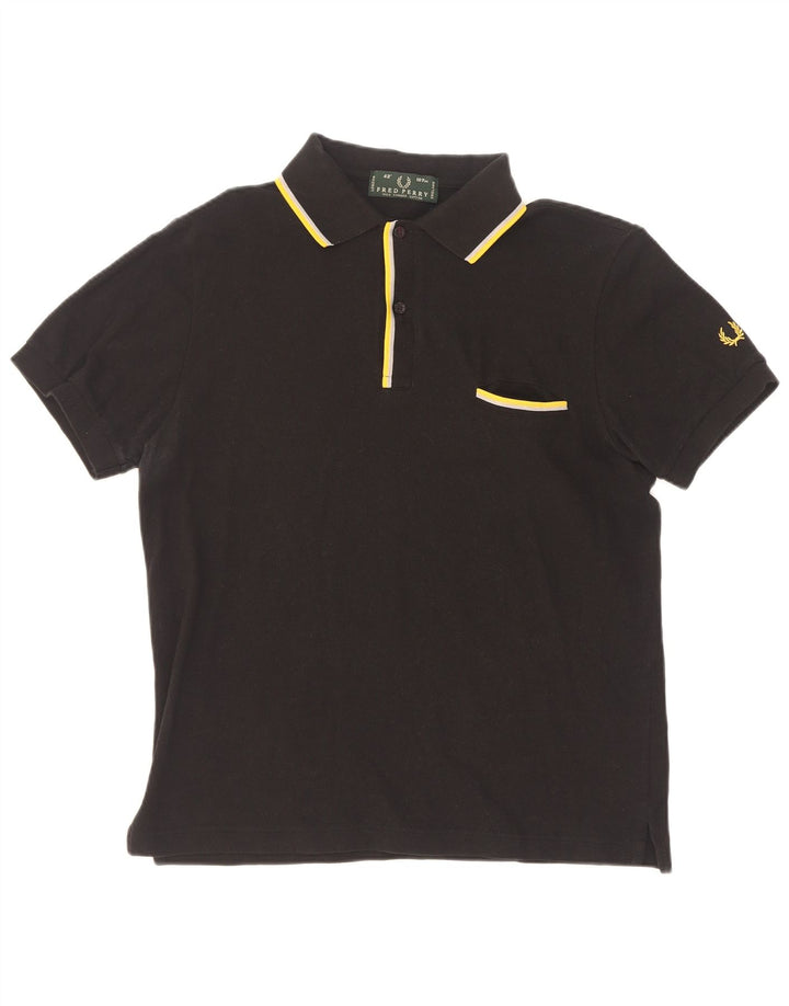 Fred Perry Herre poloshirt Medium sort stribet bomuld
