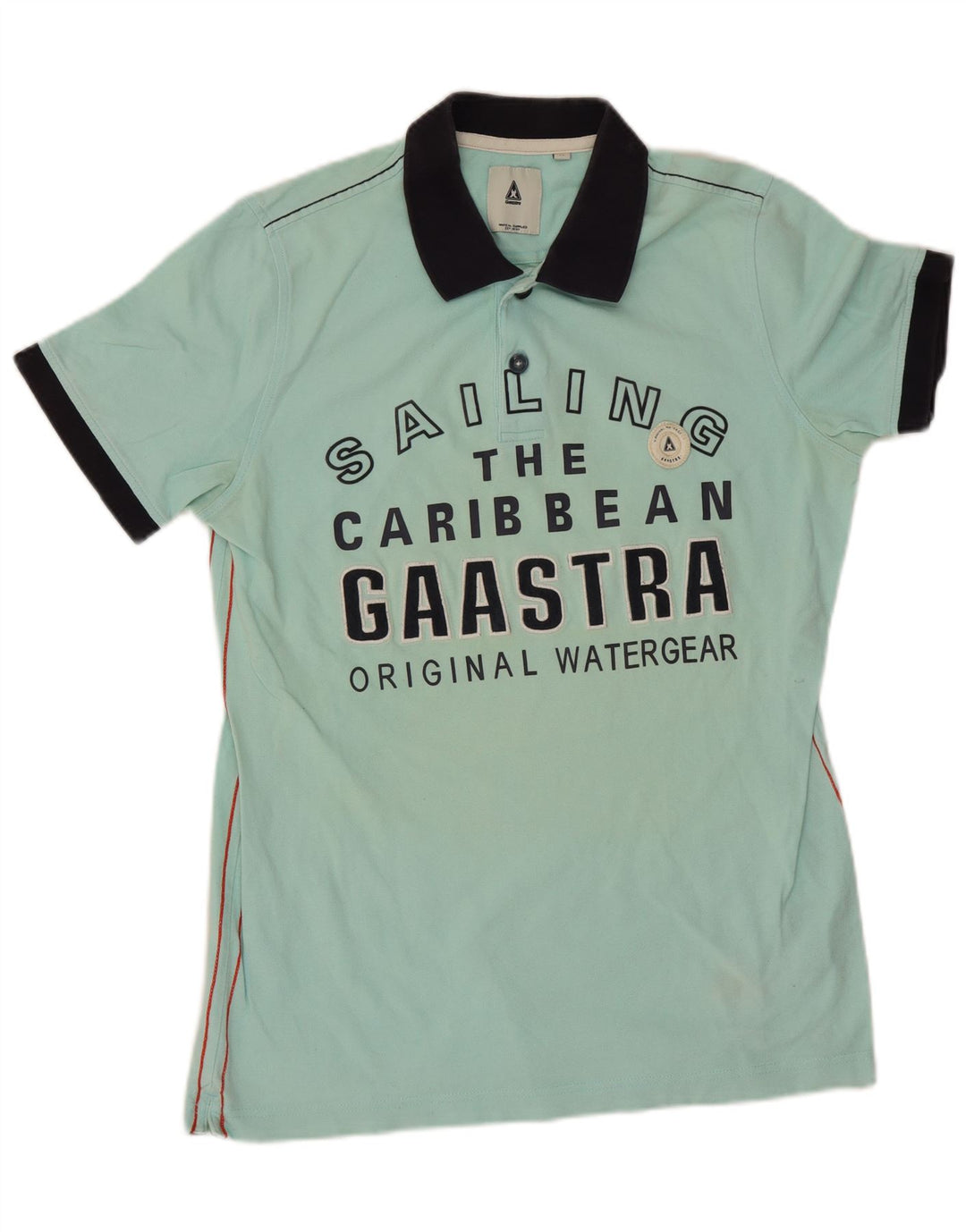 Gaastra Herre grafisk poloshirt Medium Blue Colourblock Bomuld