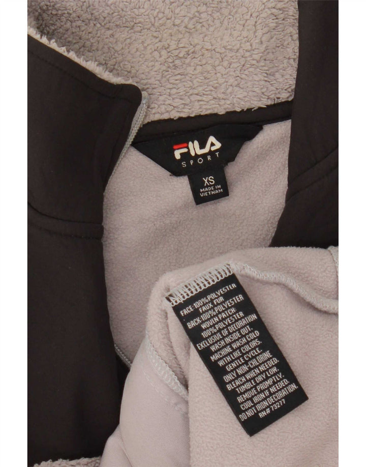 Fila Dame Fleecejakke UK 6 XS Grå Colourblock Polyester