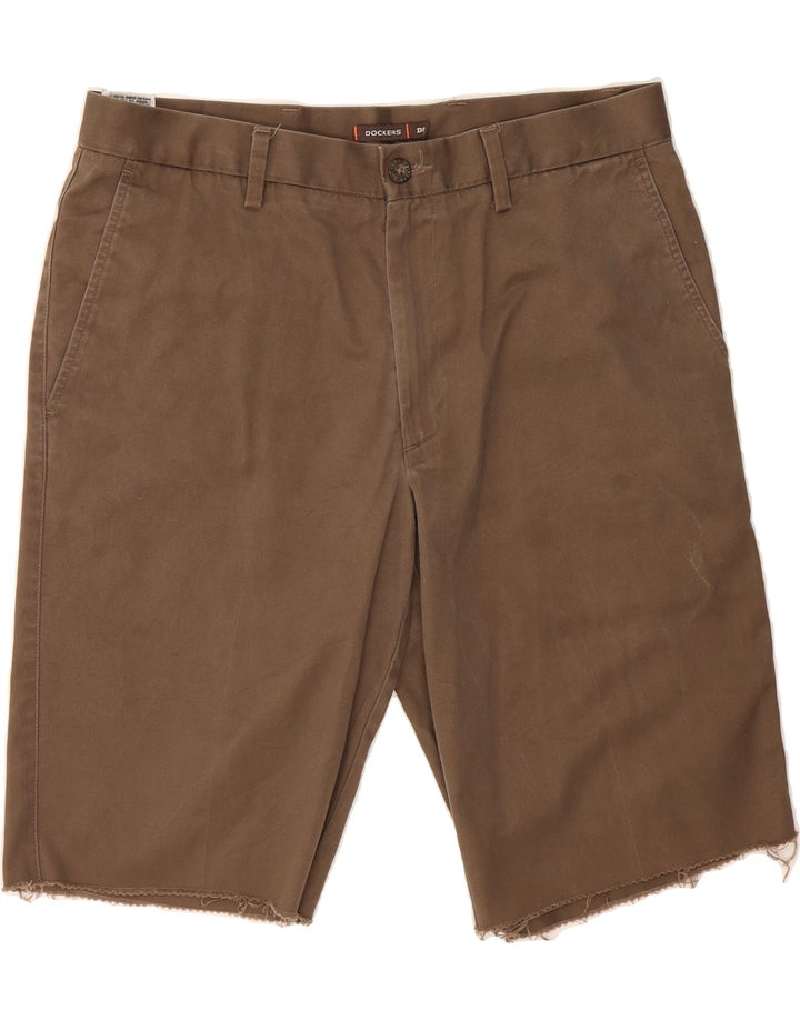 DOCKERS Mens Chino Shorts W34 Large Brown Cotton Vintage Dockers and Second-Hand Dockers from Messina Hembry 