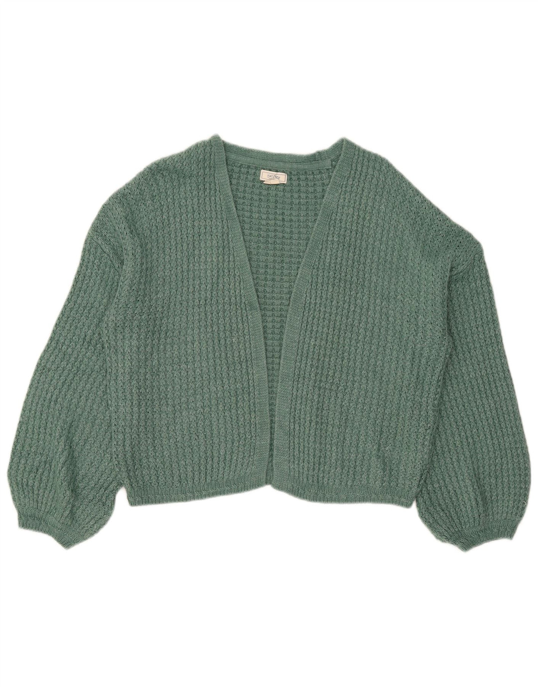 Fat Face Dame Oversized Crop Open Cardigan Sweater UK 12 Medium Green