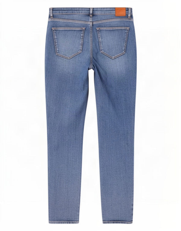 Massimo Dutti Dame Mid Rise Skinny Jeans EU 38 Small W28 L28 Blå Bomuld