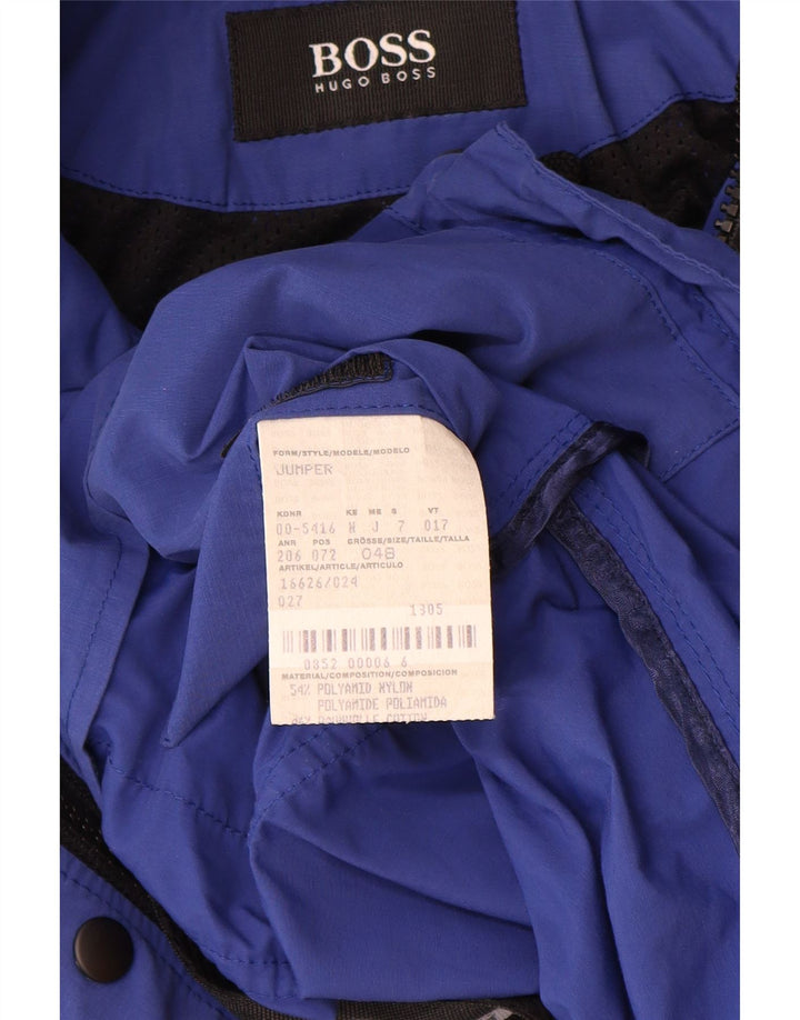 Hugo Boss Regnjakke til mænd EU 48 Medium Blue Polyamid Sports