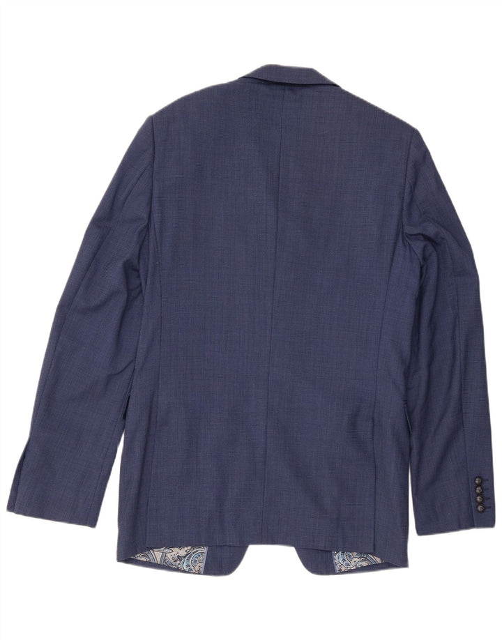 Marks & Spencer Herre 2-knaps blazerjakke UK 38 Medium Blue Wool