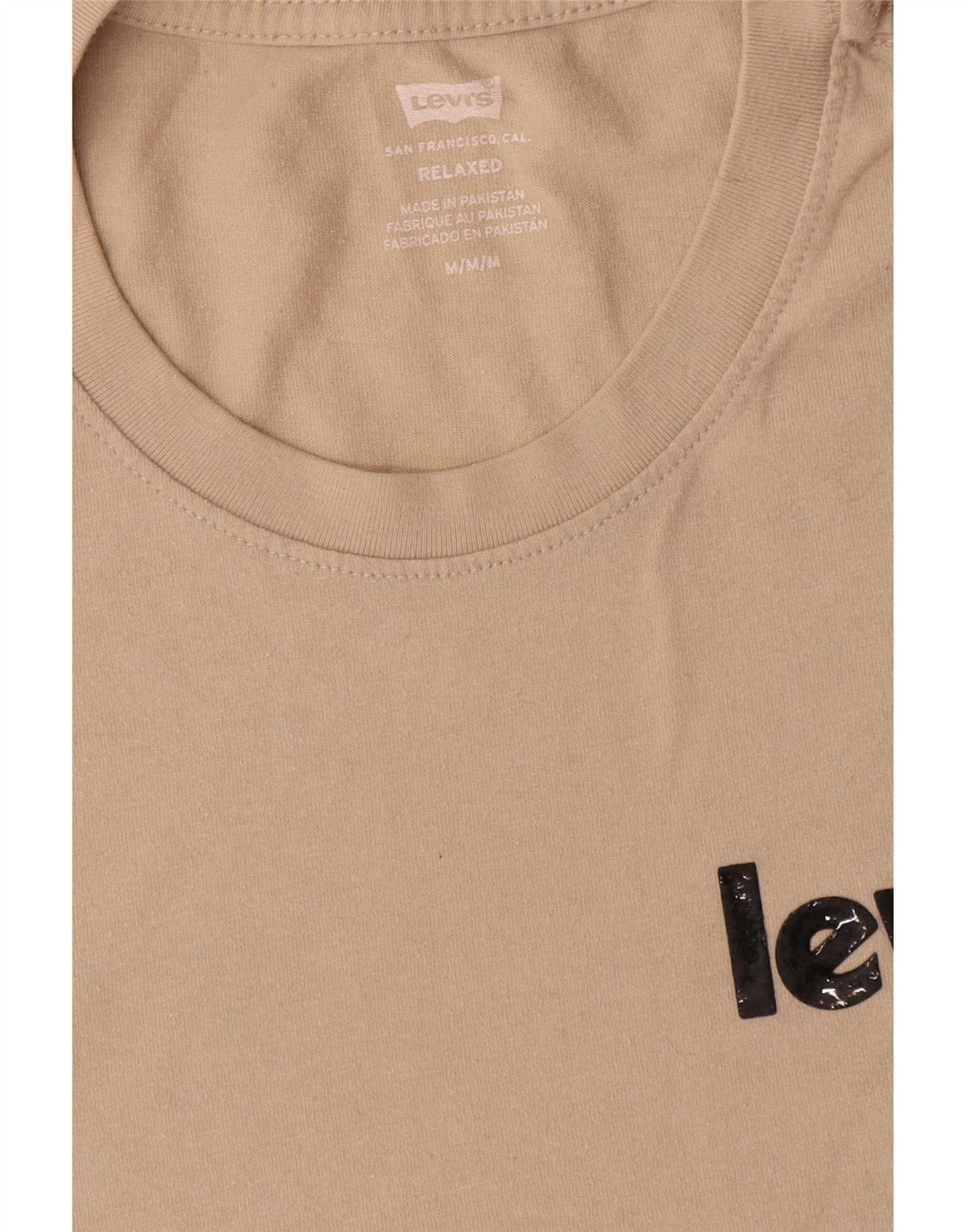 Levi's Herre afslappet grafisk T-shirt top mellembeige bomuld