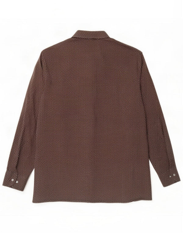 Vintage herreskjorte medium brun geometrisk
