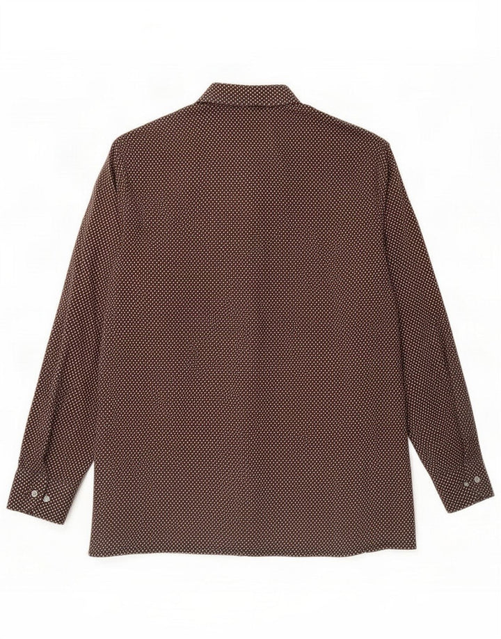 Vintage herreskjorte medium brun geometrisk