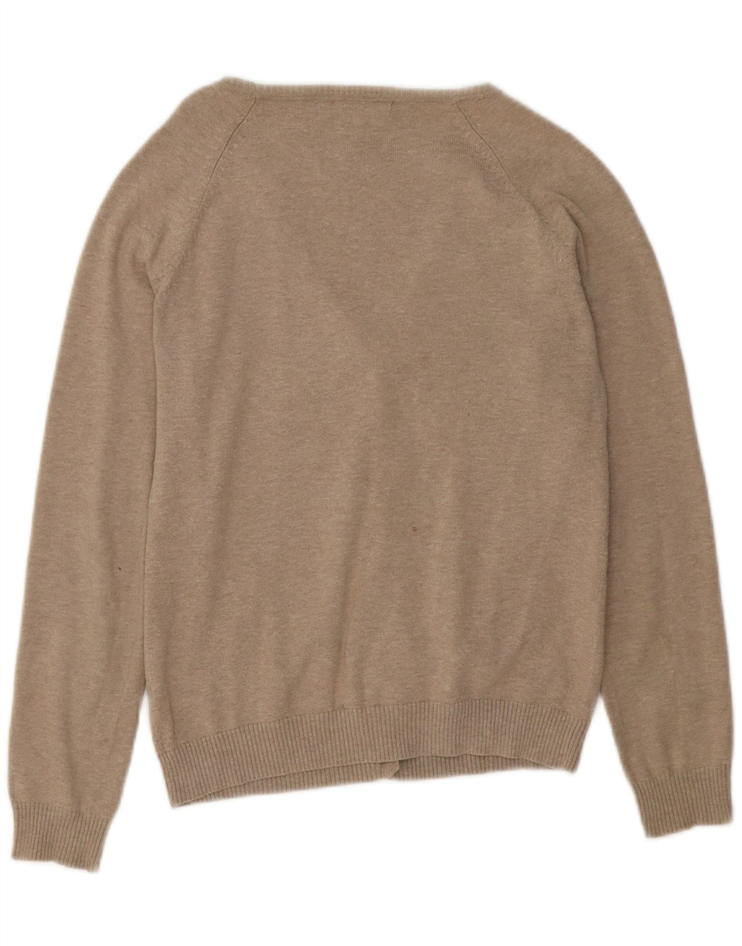 Zara Dame Cardigan Sweater UK 14 Stor Grå Nylon