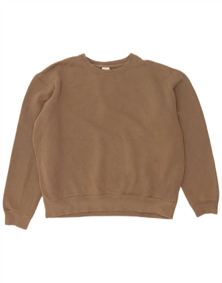 Zara Herre Sweatshirt Jumper Stor Brun Bomuld