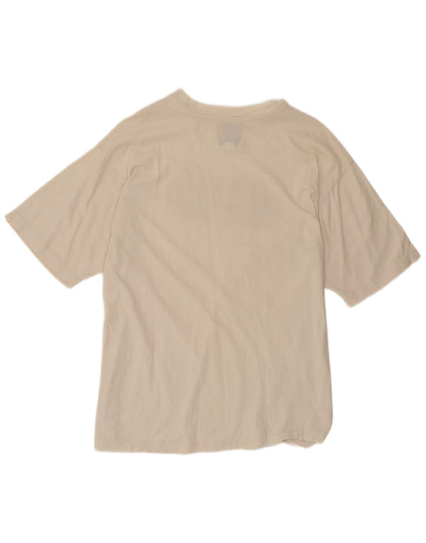 PEPE Jeans Herre grafisk T-shirt Top Medium Off White Bomuld