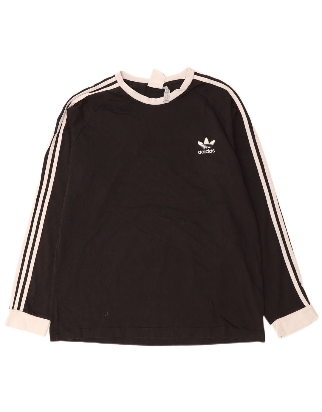 ADIDAS Herre Top Langærmet XL Sort Bomuld