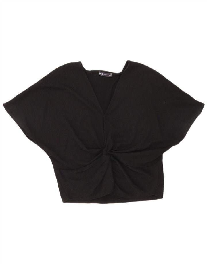Marks & Spencer Damebluse Top UK 16 Large Black Polyester