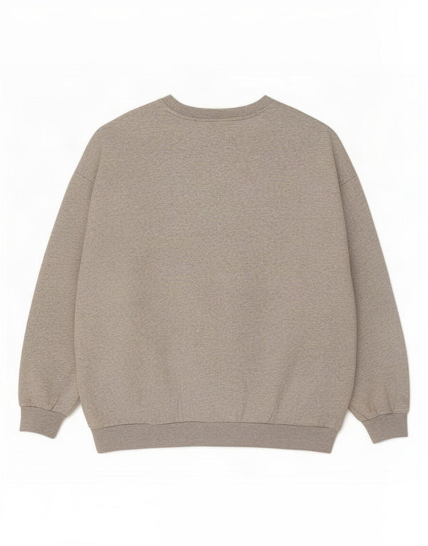 Adidas Dame Oversized Sweatshirt Jumper UK 12 Medium Grey Flecked Bomuld