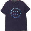 Tommy Hilfiger Herre grafisk T-shirt Top Medium Navy Blue