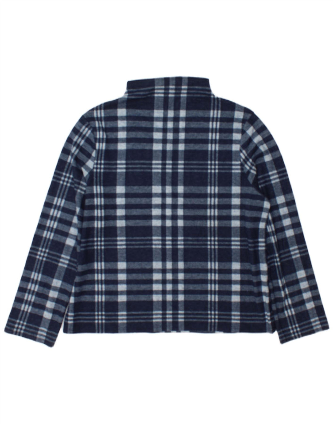 Marks & Spencer Dametop Langærmet UK 14 Large Navy Blue Check